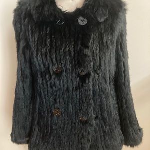 Rabbit fur jacket.